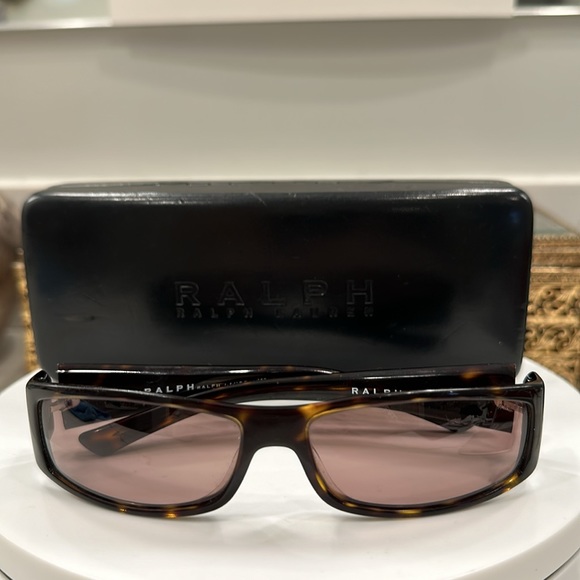 Ralph Lauren Brown/Amber Tortoiseshell Sunglasses EUC & RL Hard-Case EUC - Picture 16 of 17